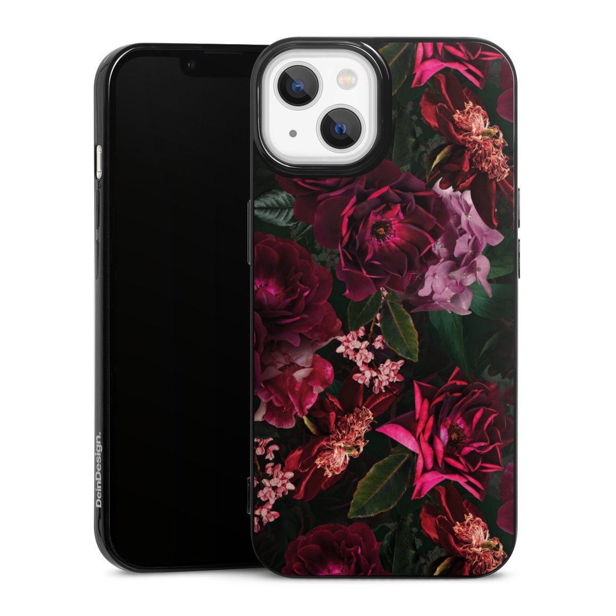 Donkerrode en roze bloemen