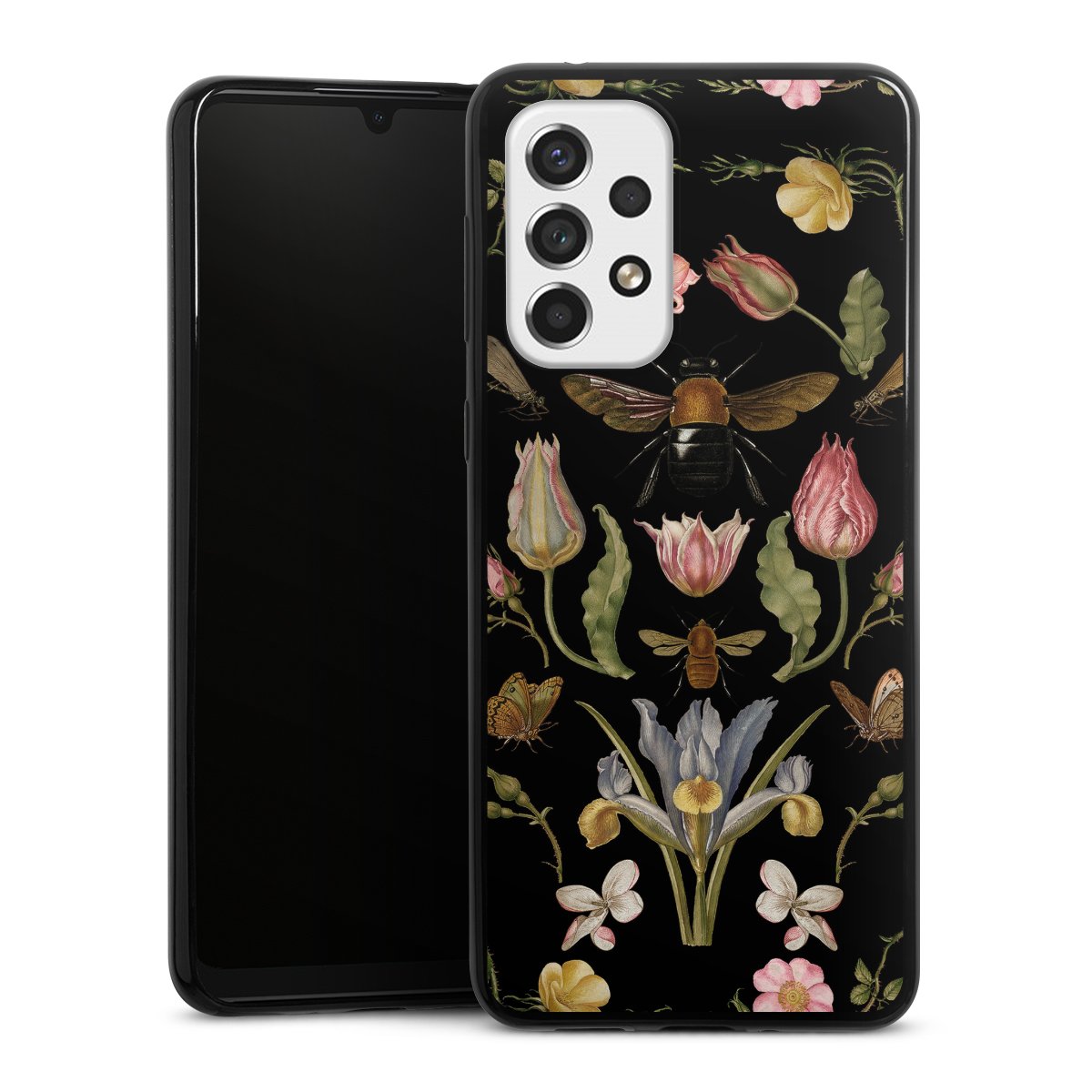 Fiori di campo e api nere