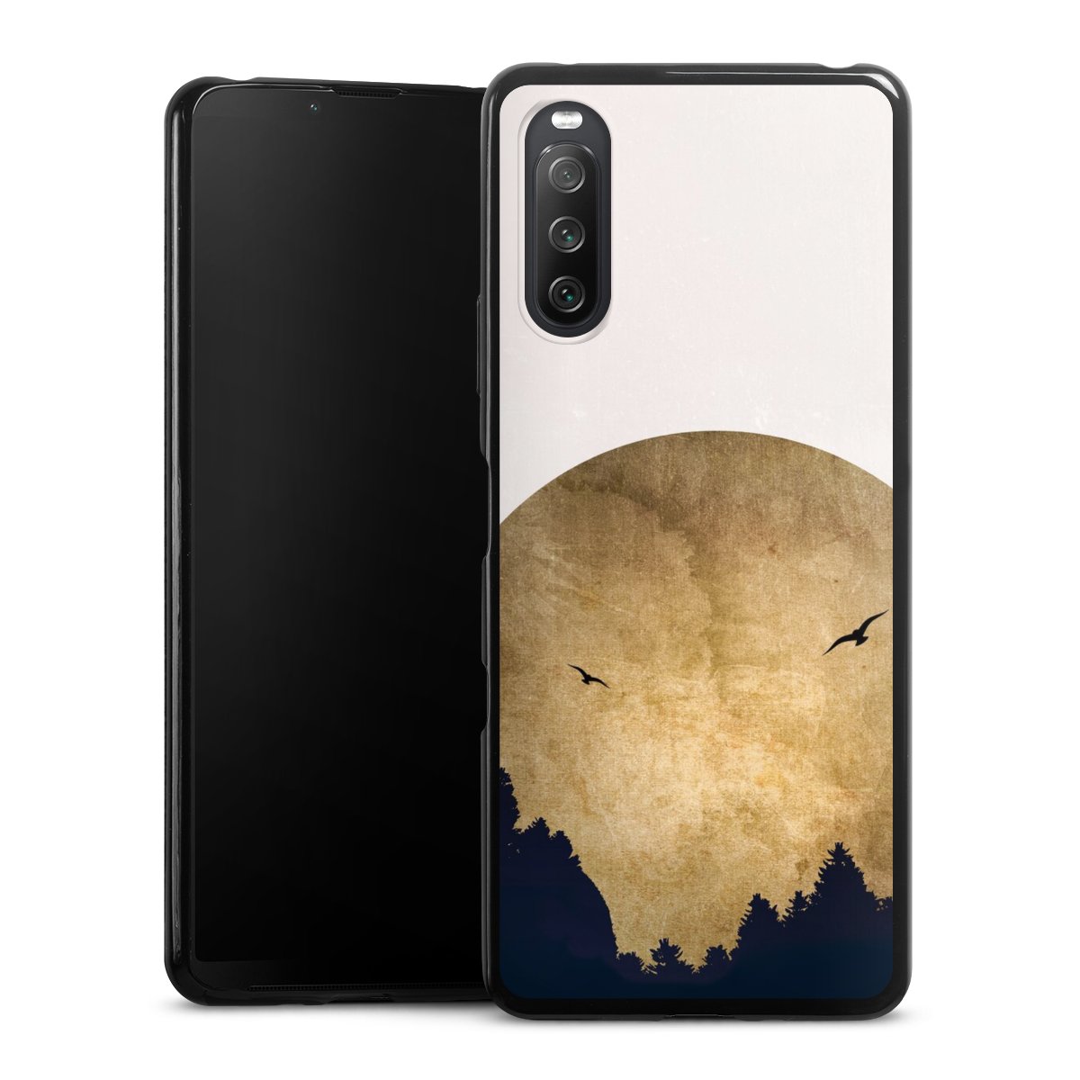 Twee vogels en de maan