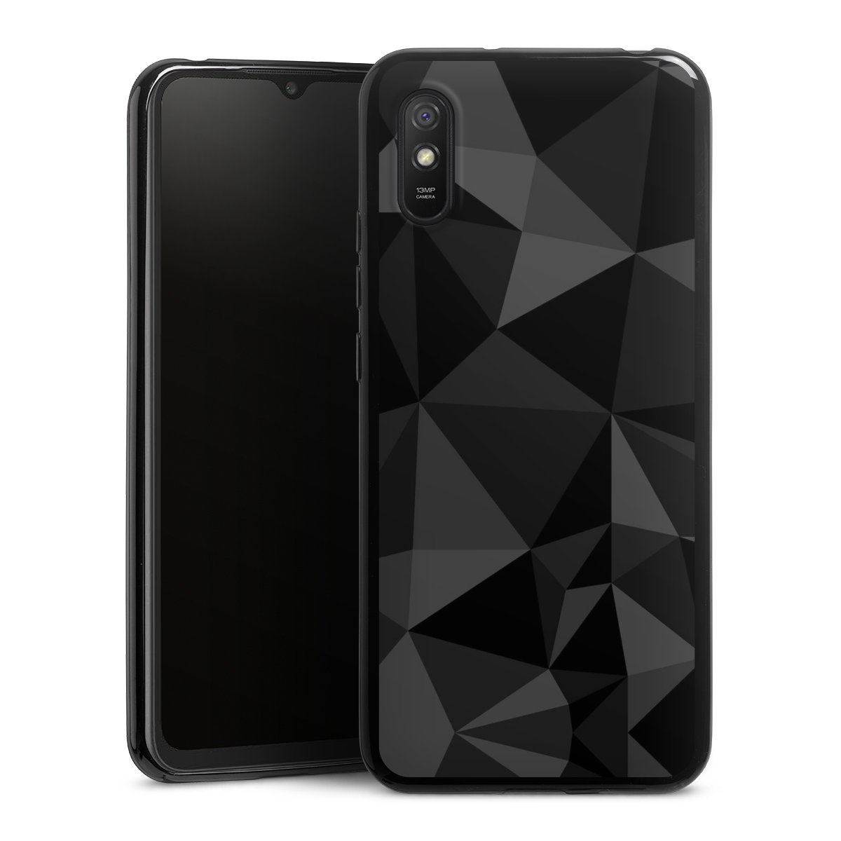 Motif Polygone Noir