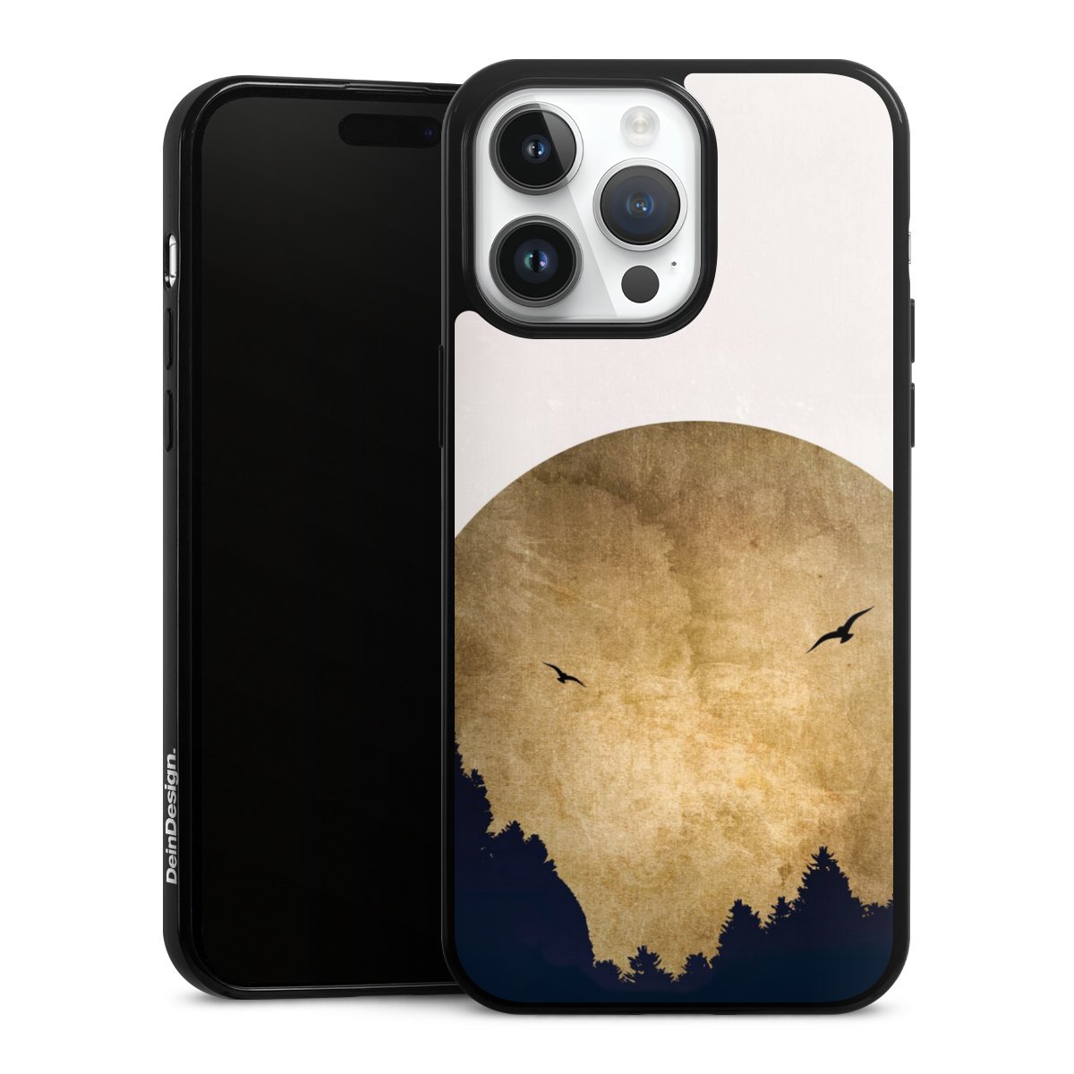 Twee vogels en de maan