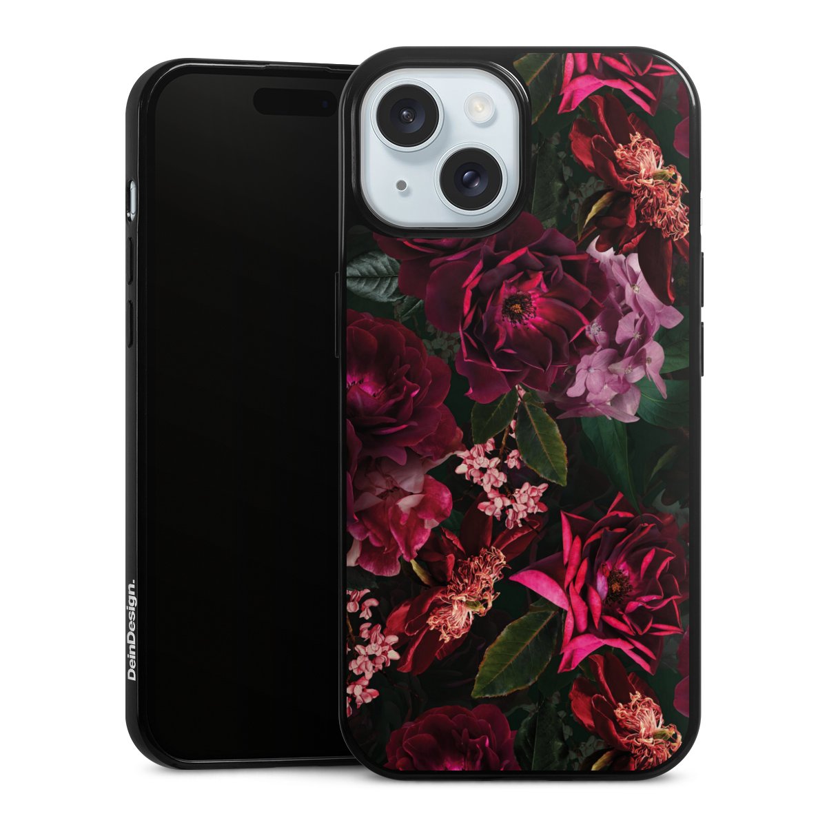 Dunkelrote und rosa Blüten