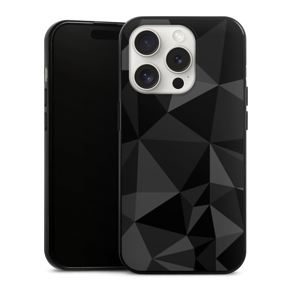 Motif Polygone Noir