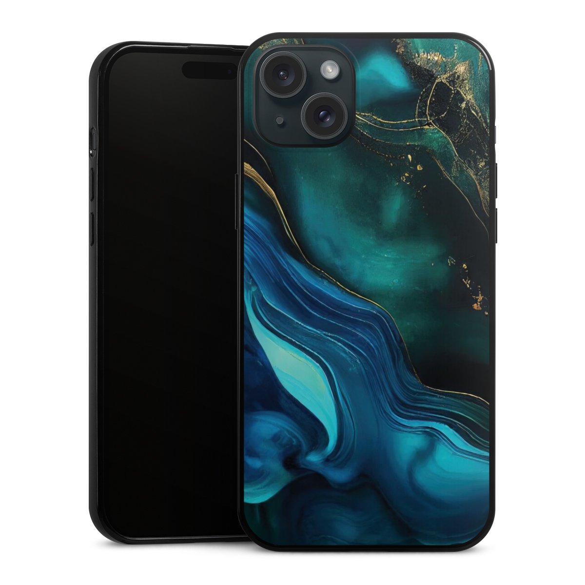 Encre bleue et dorée