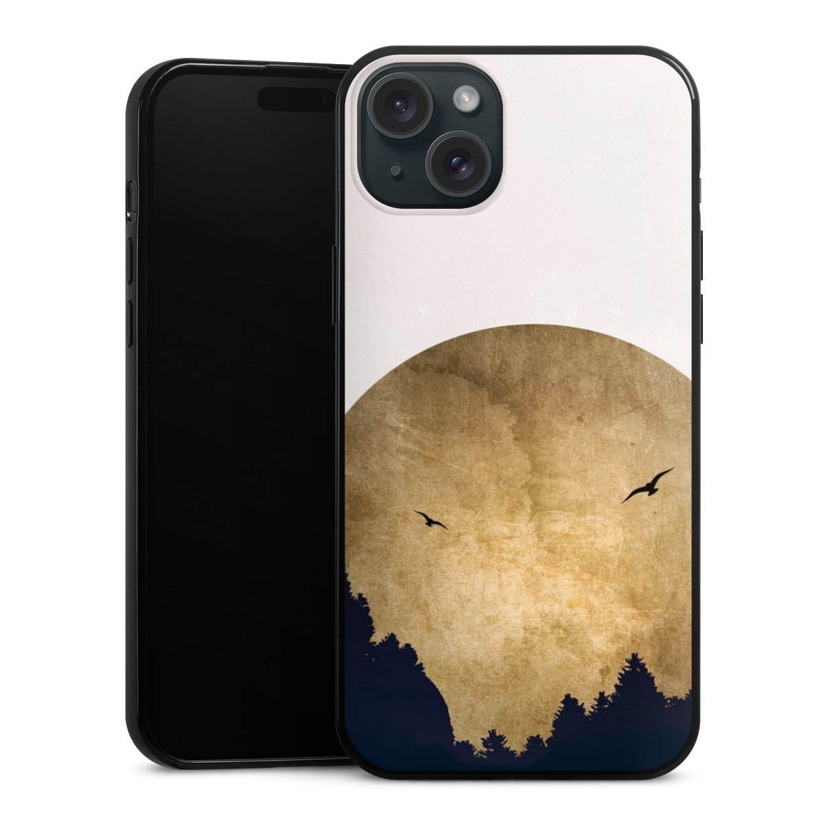 Twee vogels en de maan