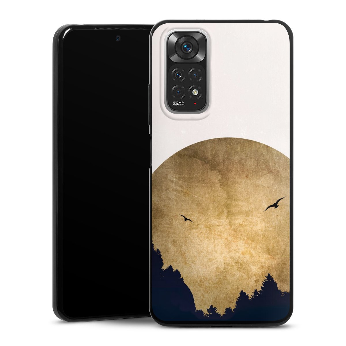 Twee vogels en de maan