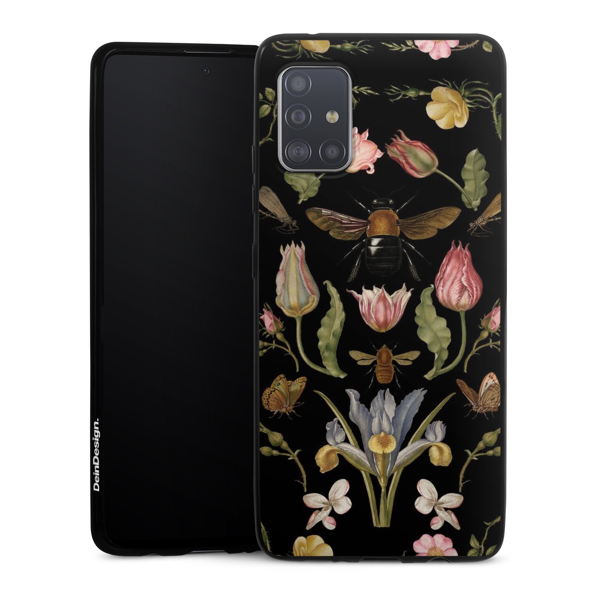 Fiori di campo e api nere