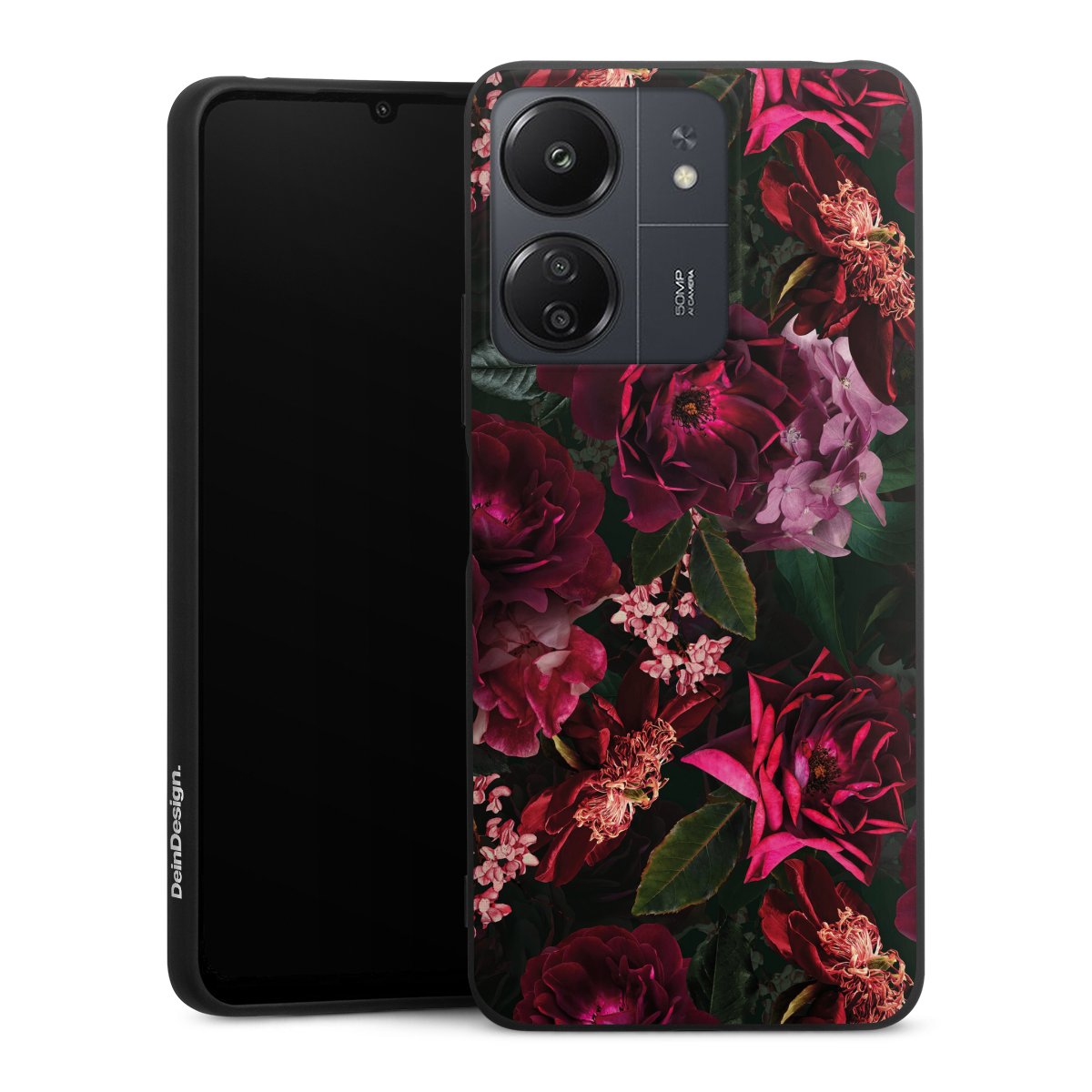 Donkerrode en roze bloemen