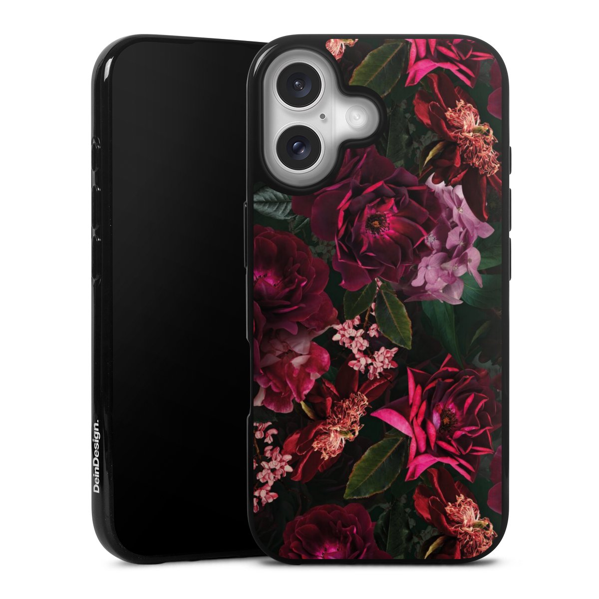 Donkerrode en roze bloemen