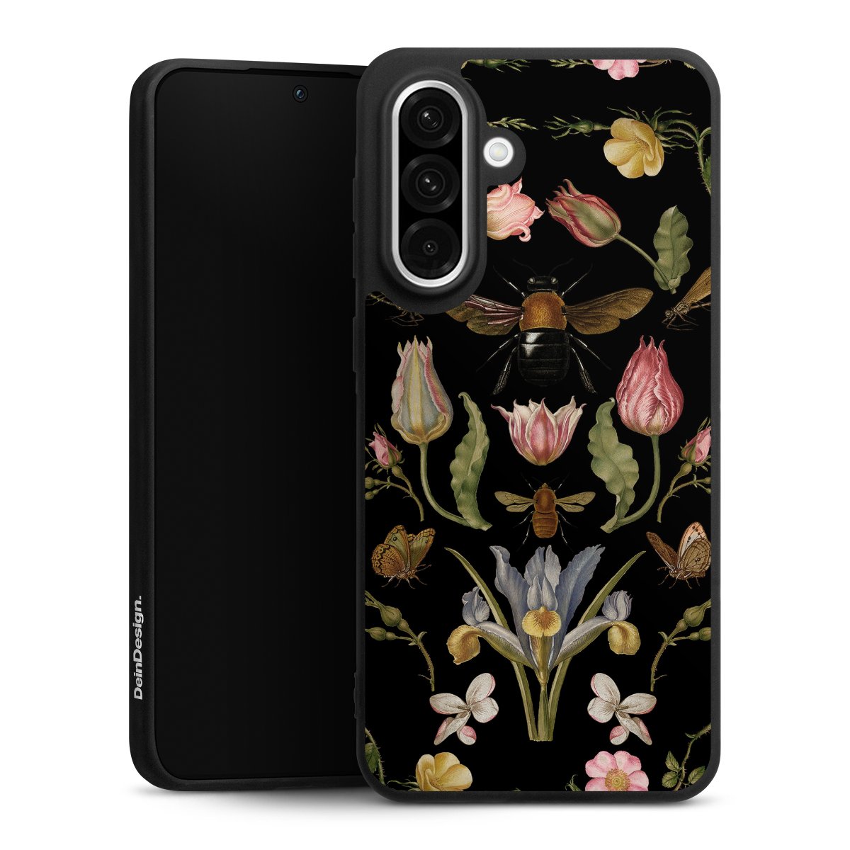 Wildblumen und Biene Schwarz