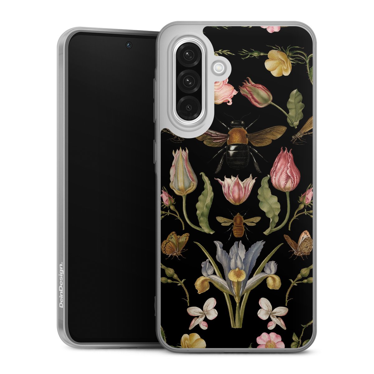 Wildblumen und Biene Schwarz