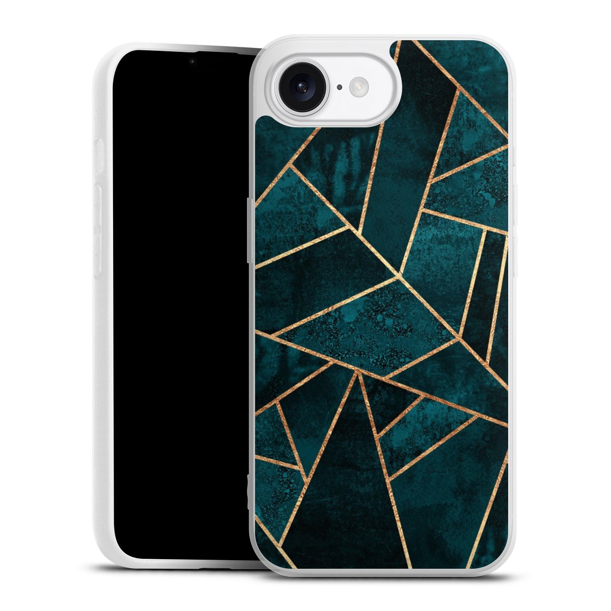 Imprimé or pierre sarcelle profond