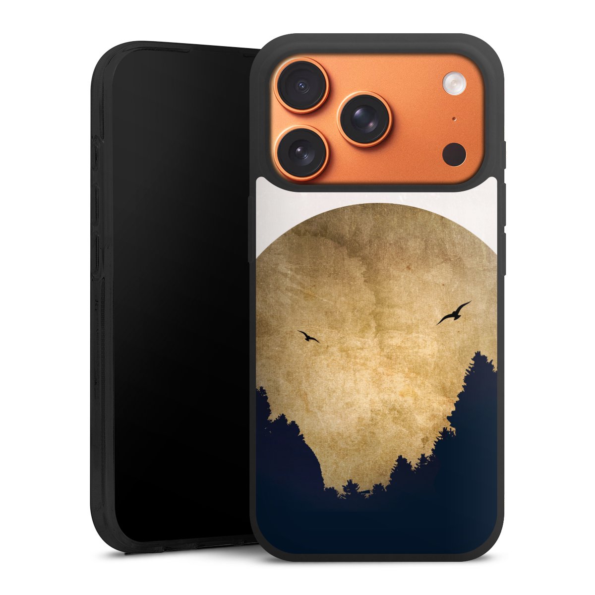Twee vogels en de maan