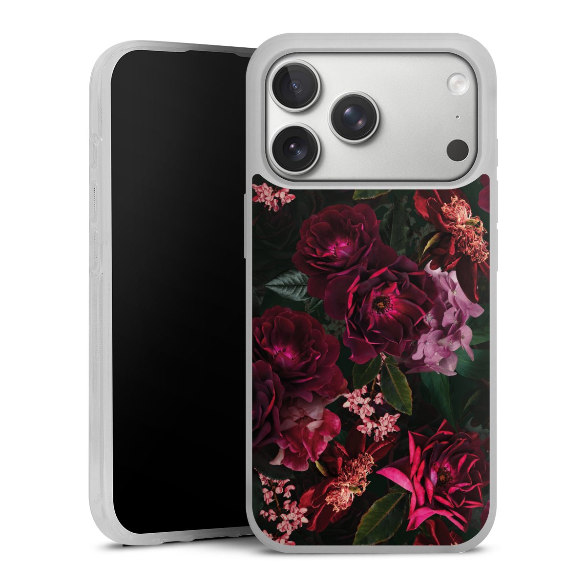 Dunkelrote und rosa Blüten