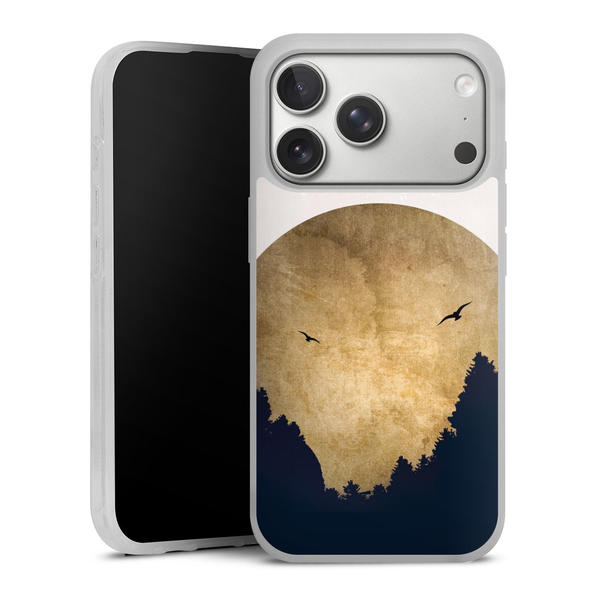 Twee vogels en de maan