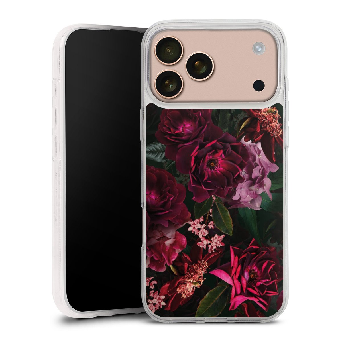 Donkerrode en roze bloemen