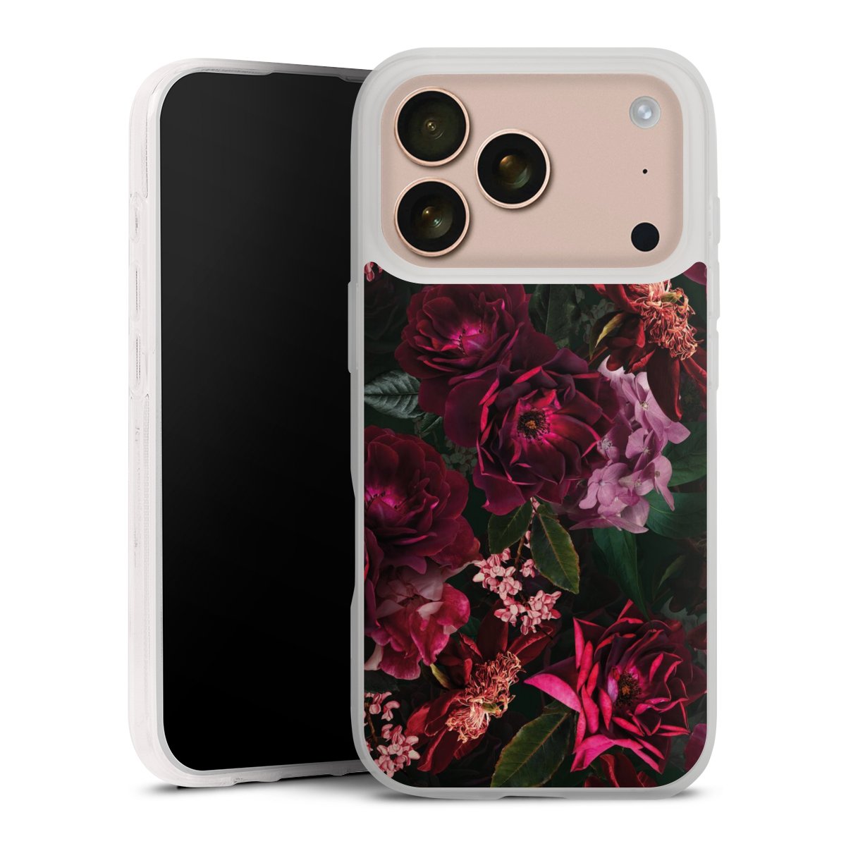 Donkerrode en roze bloemen