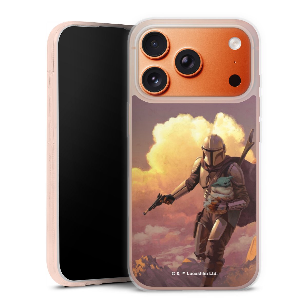 Der Mandalorianer und Grogu Sonnenguntergang Wolken