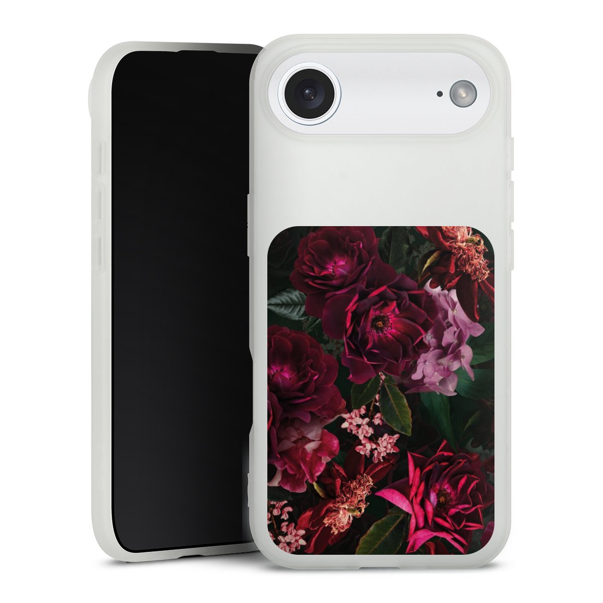 Dunkelrote und rosa Blüten