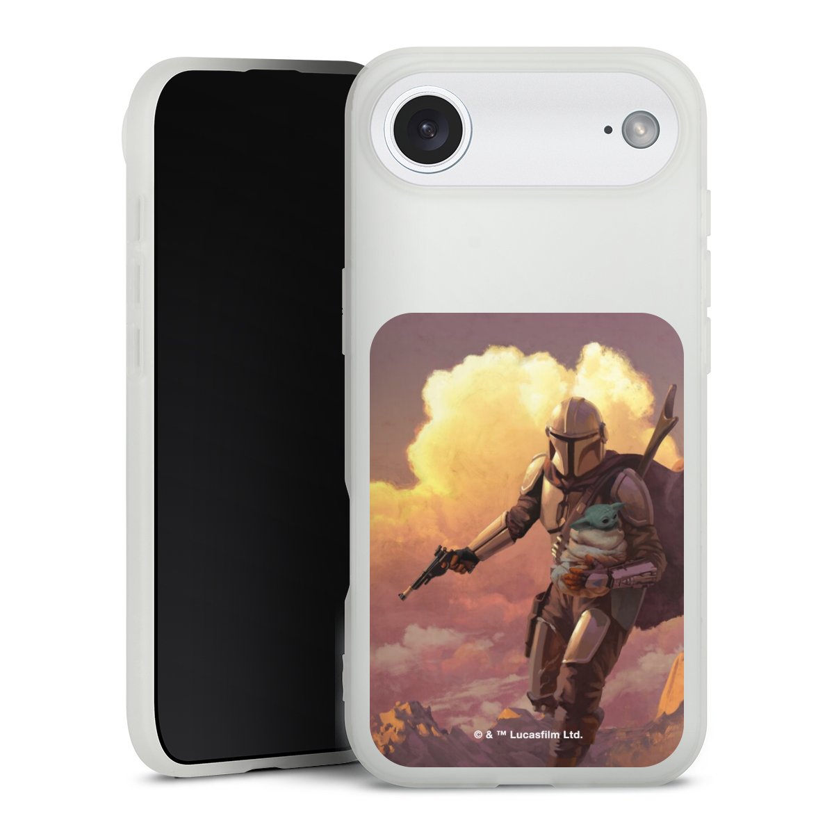 Der Mandalorianer und Grogu Sonnenguntergang Wolken