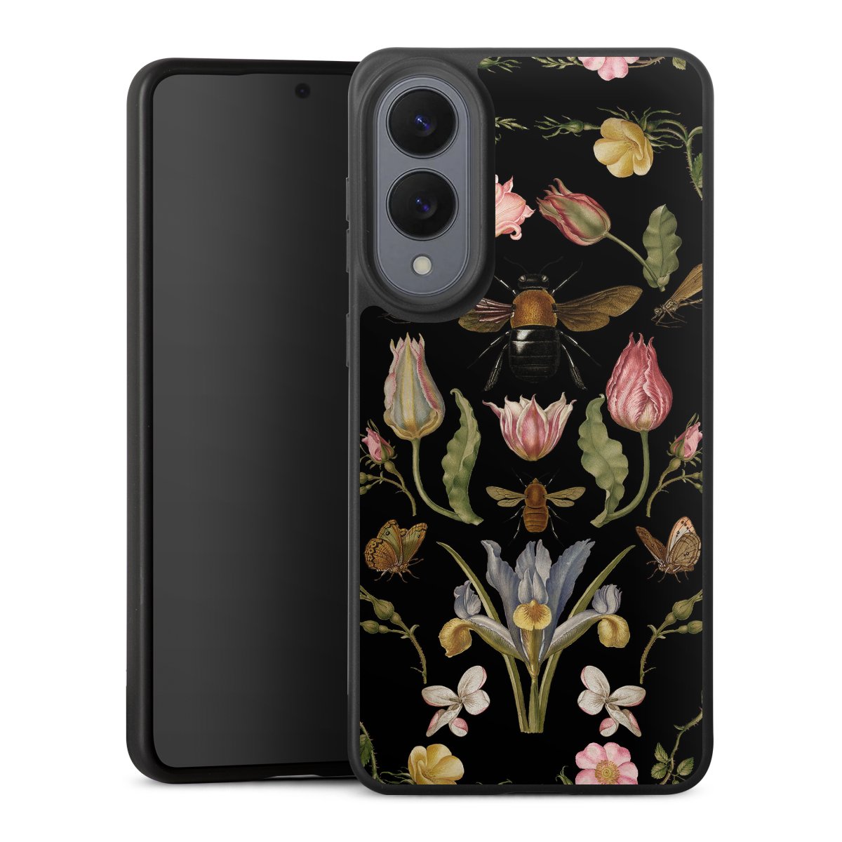 Fiori di campo e api nere