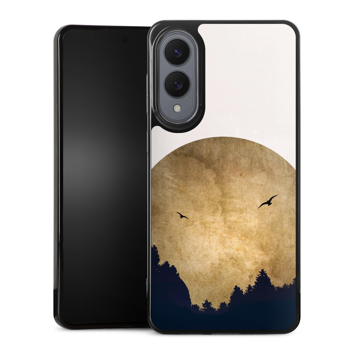 Twee vogels en de maan