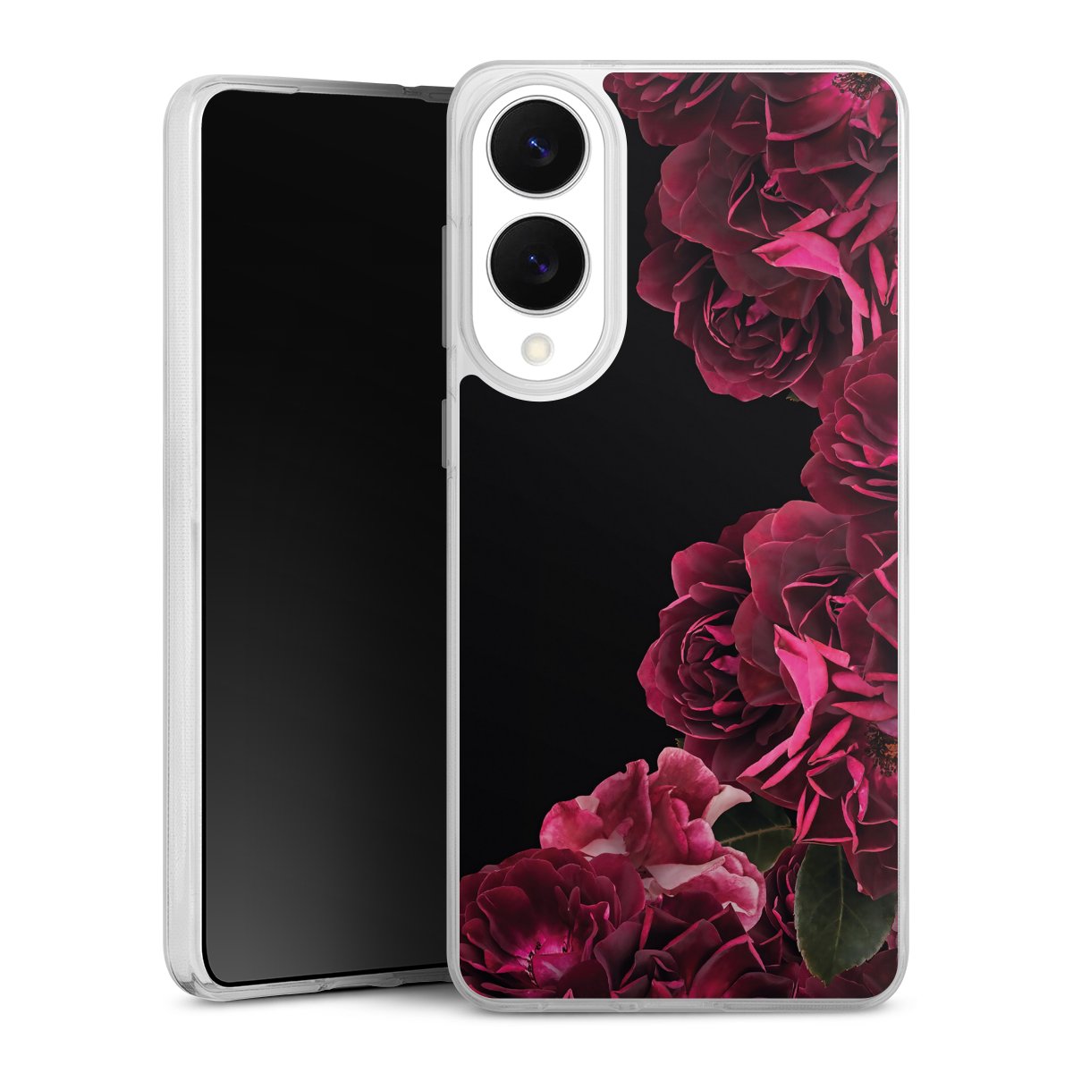 Rose vintage su nero