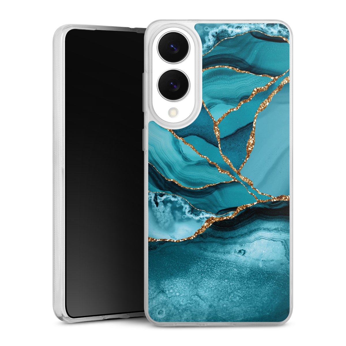 Paesaggio di marmo blu ghiaccio