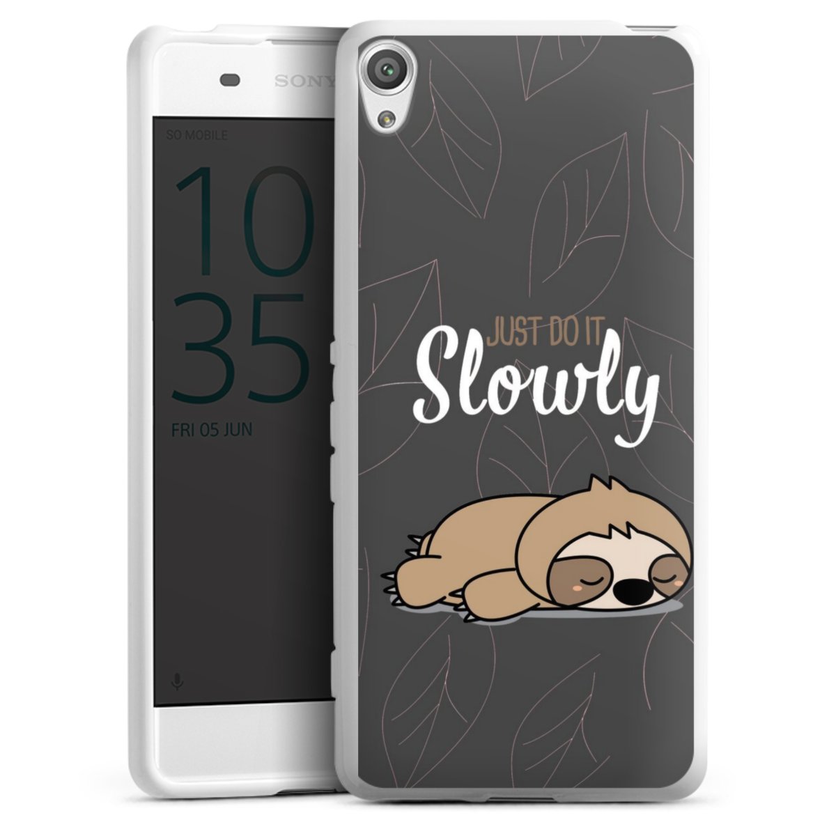 Just Do It Slowly Sloth Grey