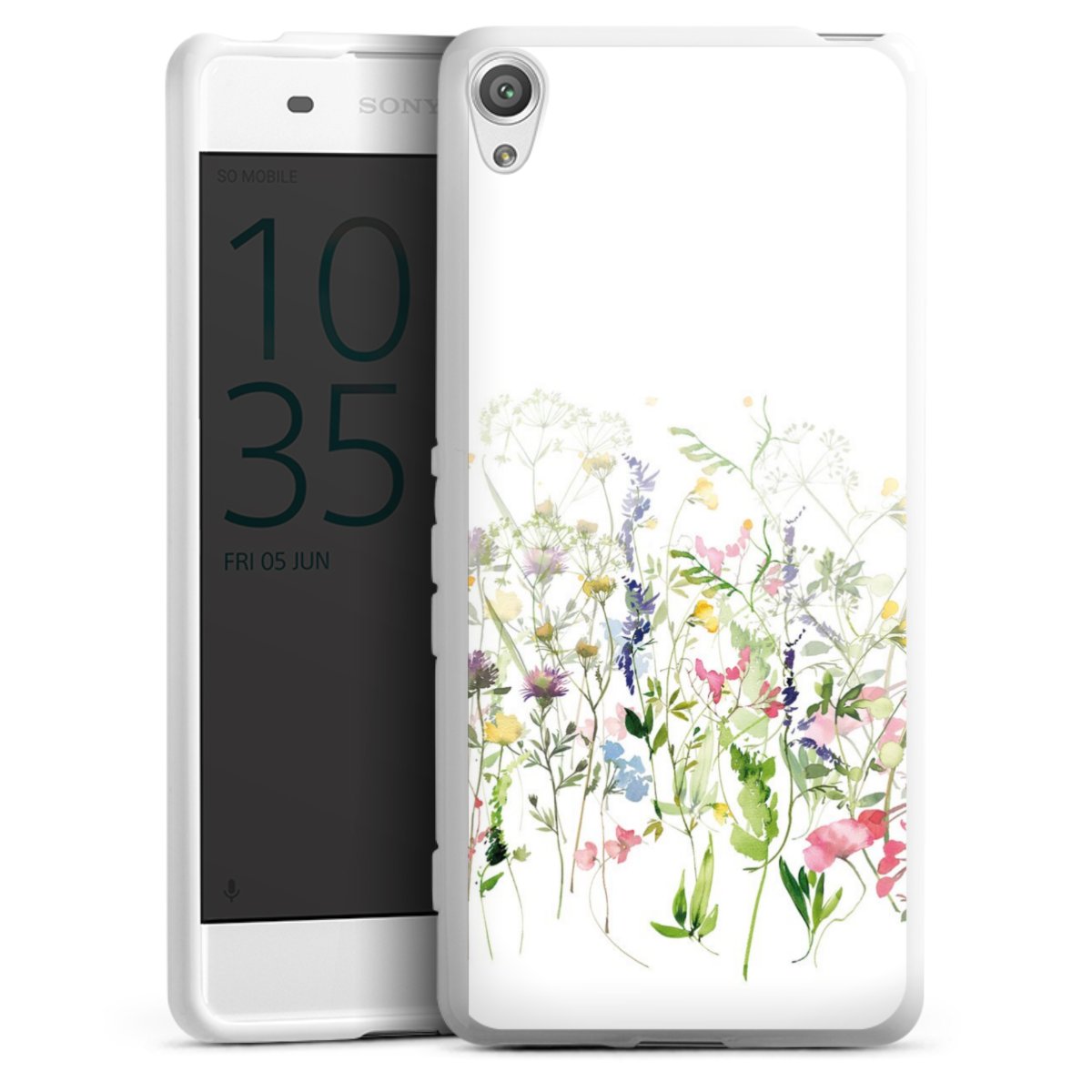 Fleurs de prairie printanières colorées