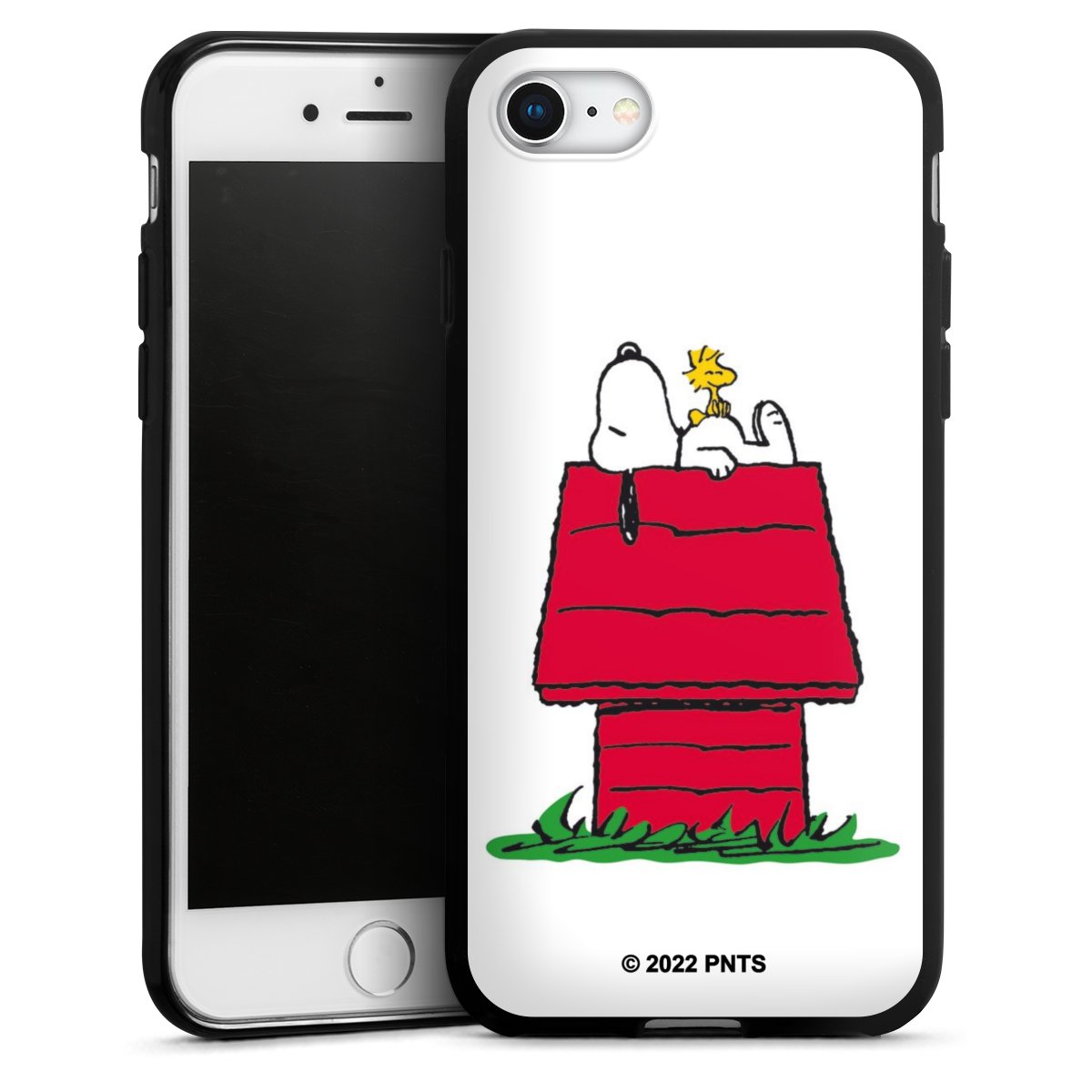 een vuurtje stoken bescherming Facet Snoopy and Woodstock Classic voor Siliconen hoesje (zwart) voor Apple iPhone  7 van DeinDesign