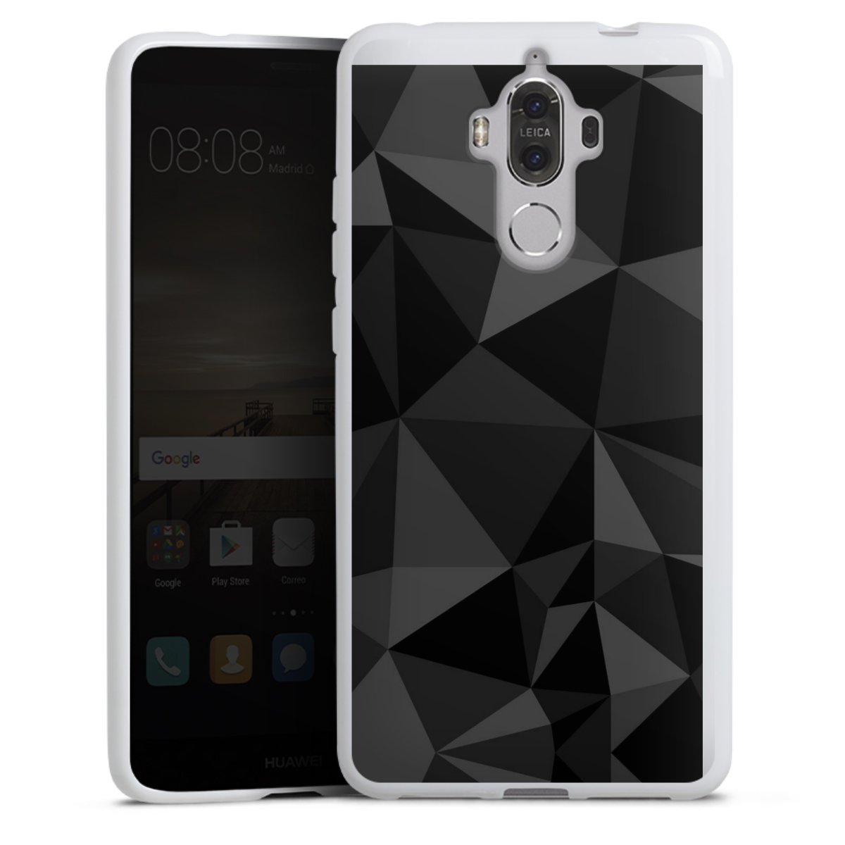 Motif Polygone Noir