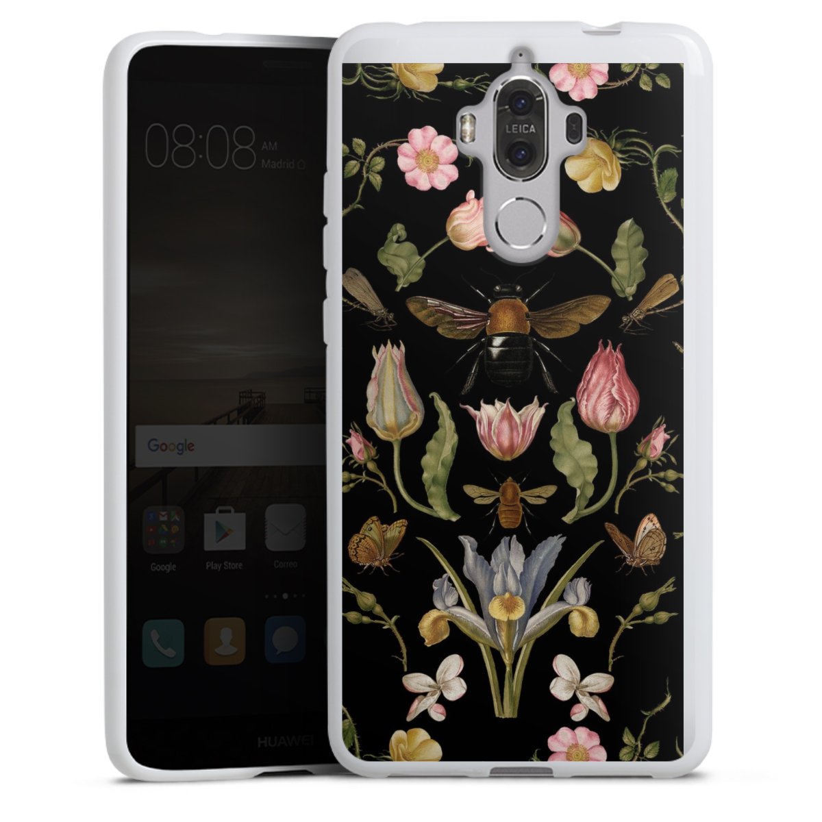 Fiori di campo e api nere