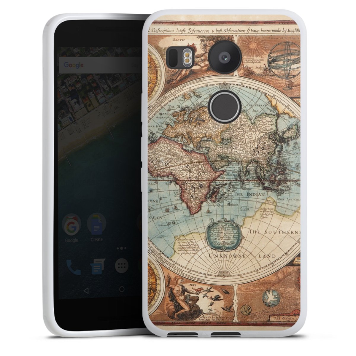 Mappa del mondo vintage