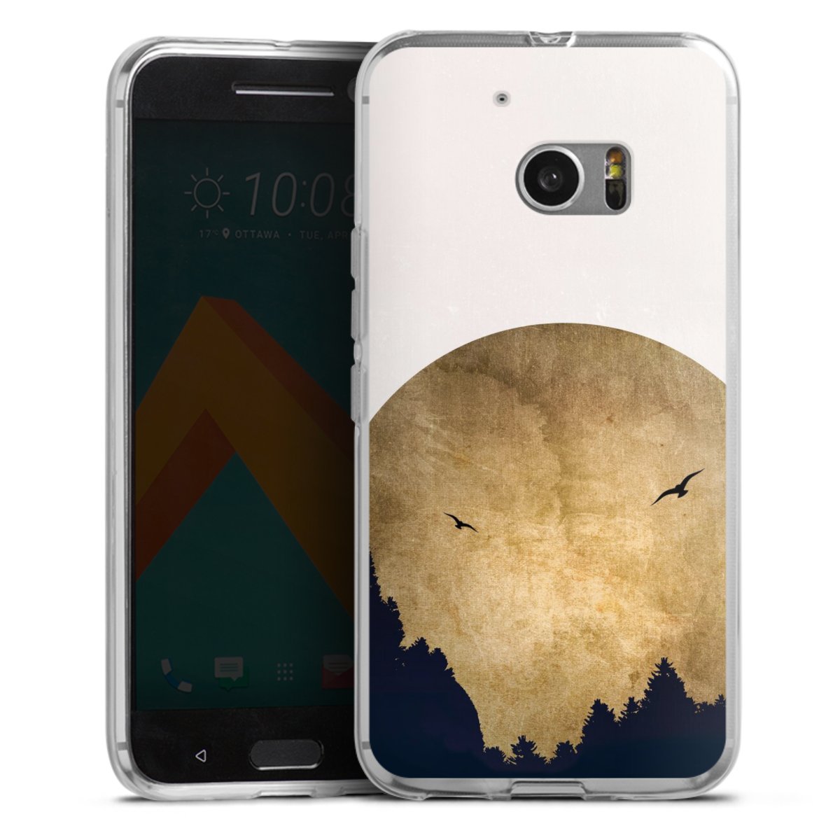 Twee vogels en de maan