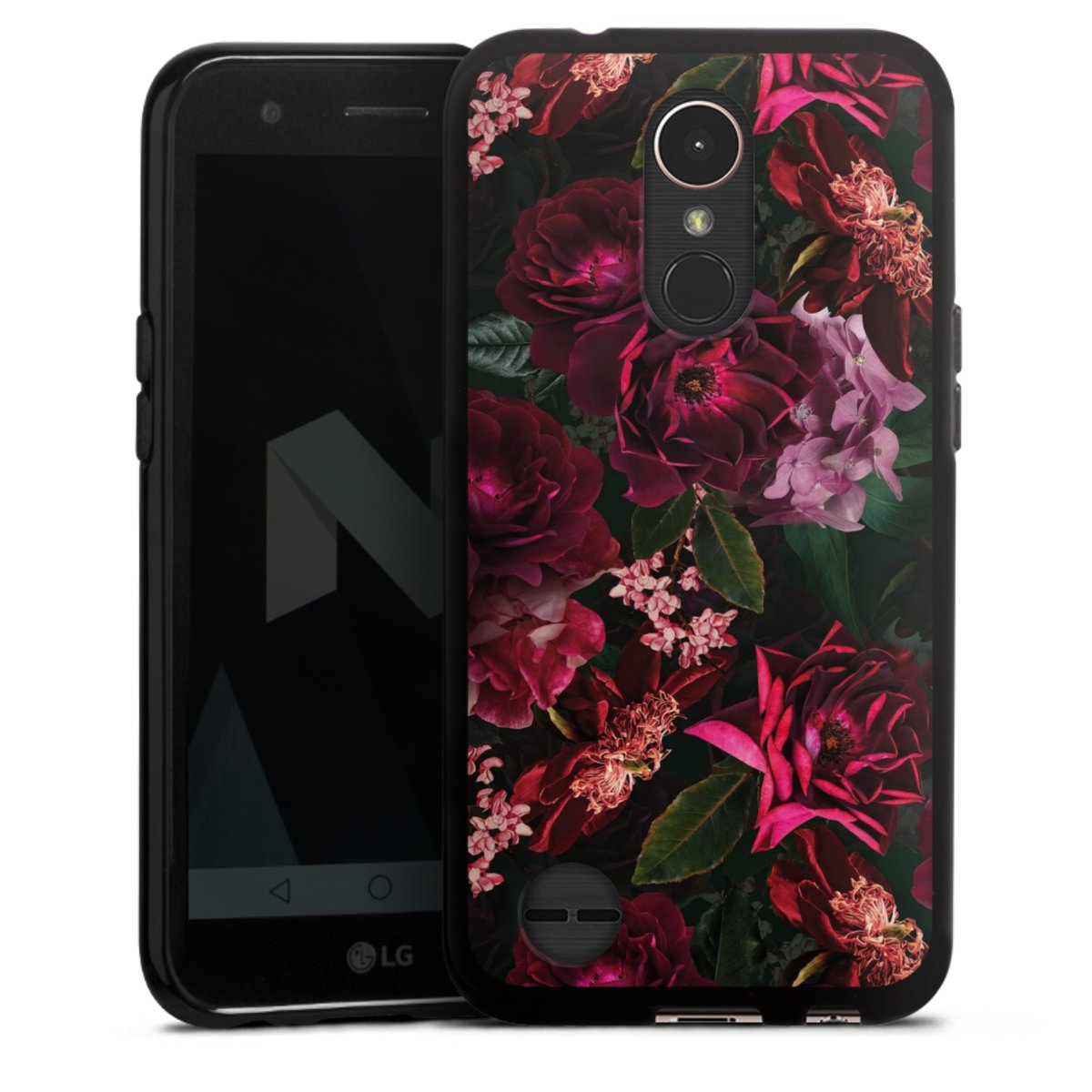 Fiori rosso scuro e rosa