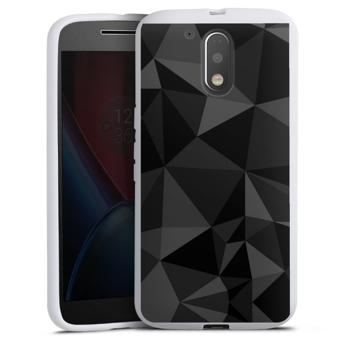 Motif Polygone Noir