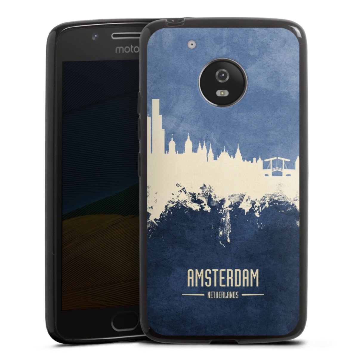 Amsterdam Skyline blauw