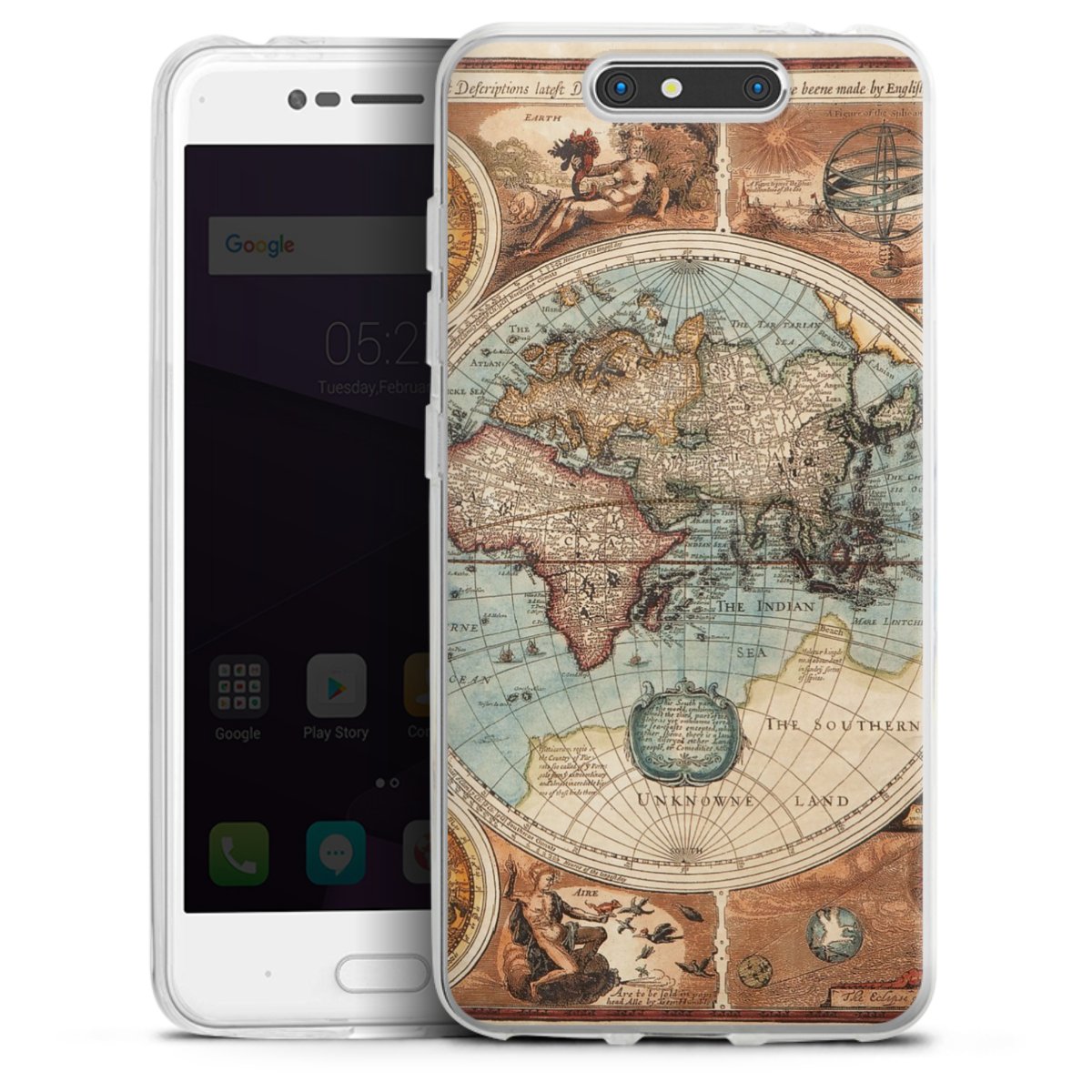 Mappa del mondo vintage