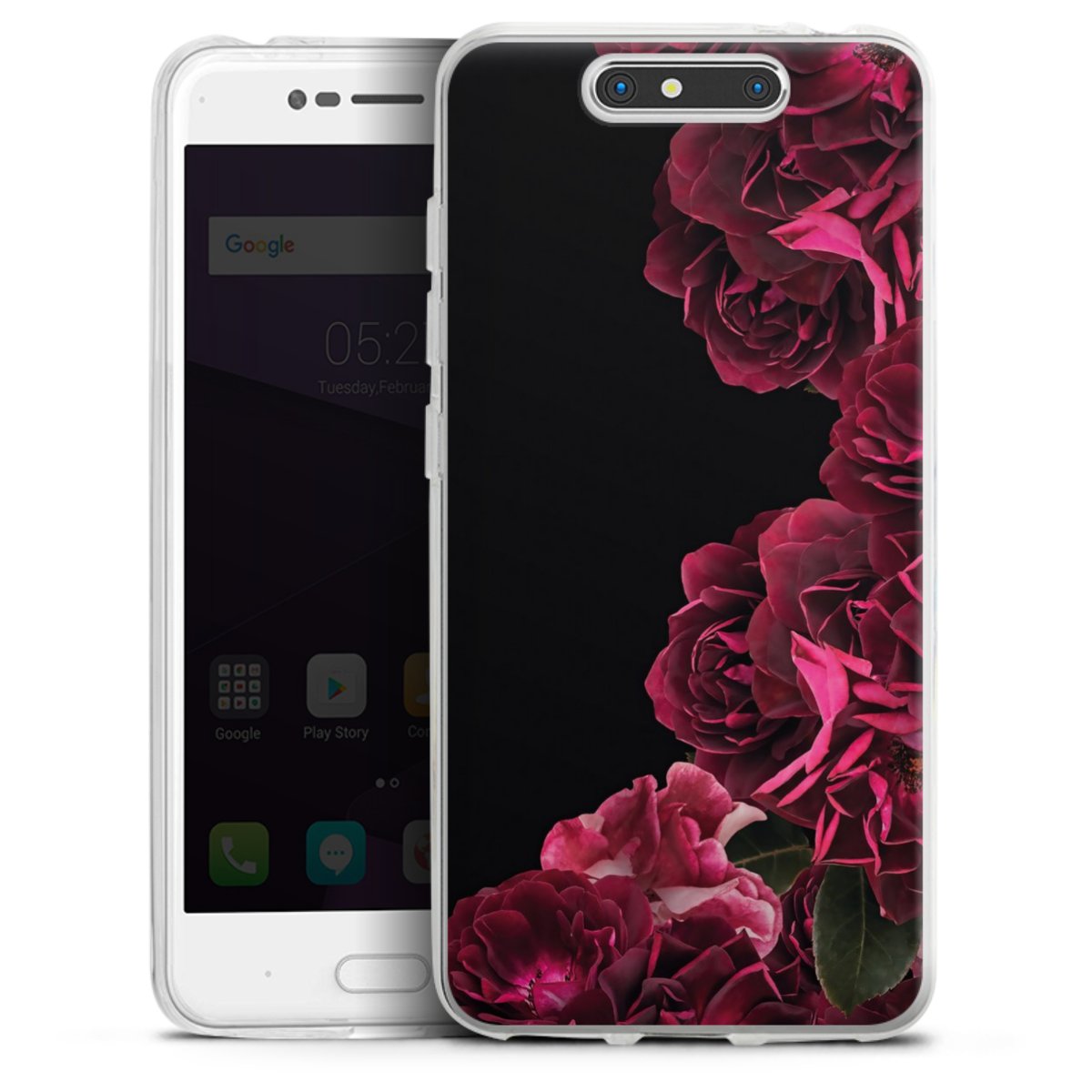 Rose vintage su nero
