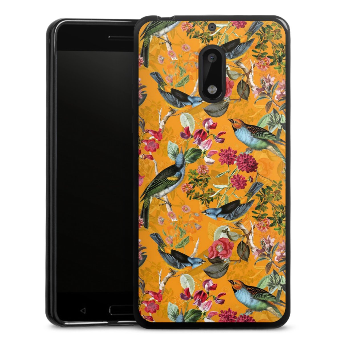 Vogels Bloemen Behang