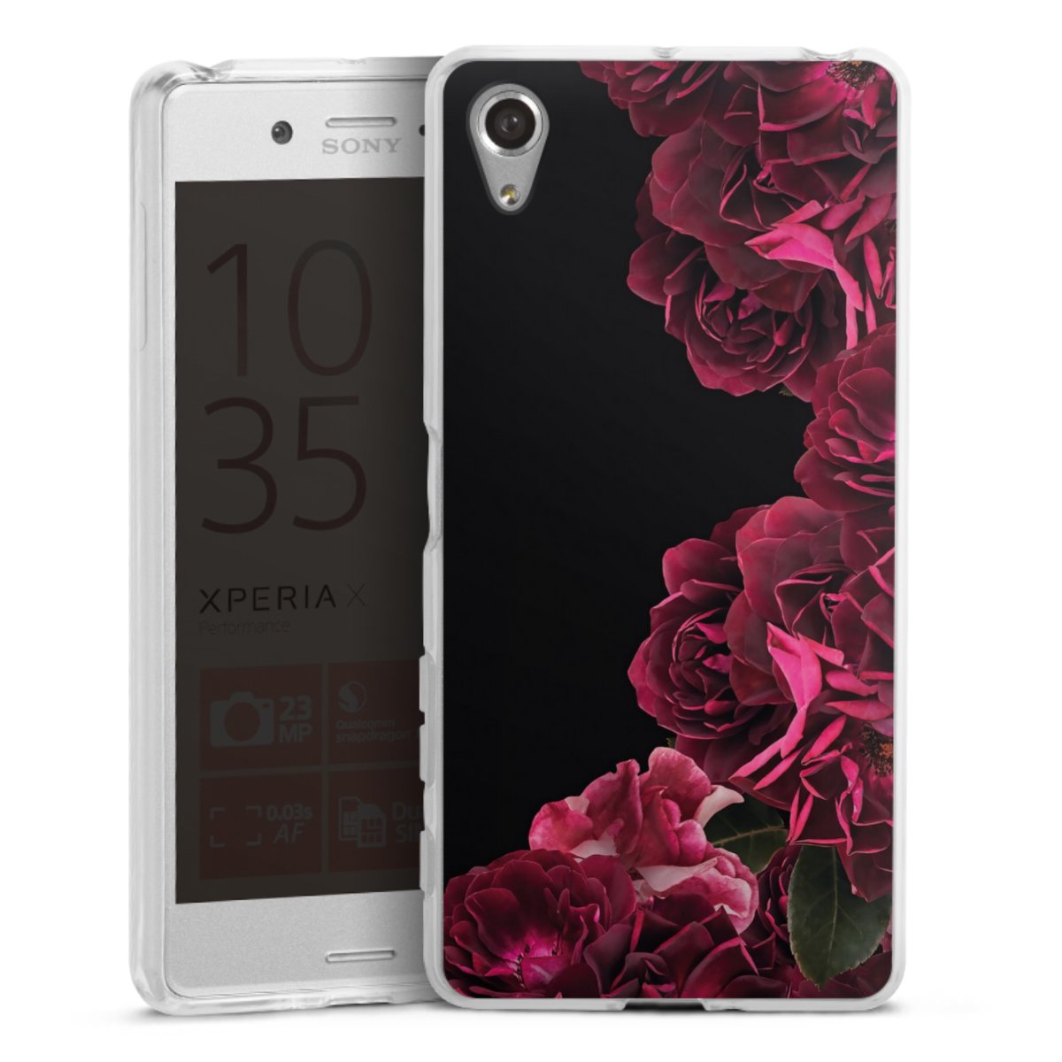 Rose vintage su nero