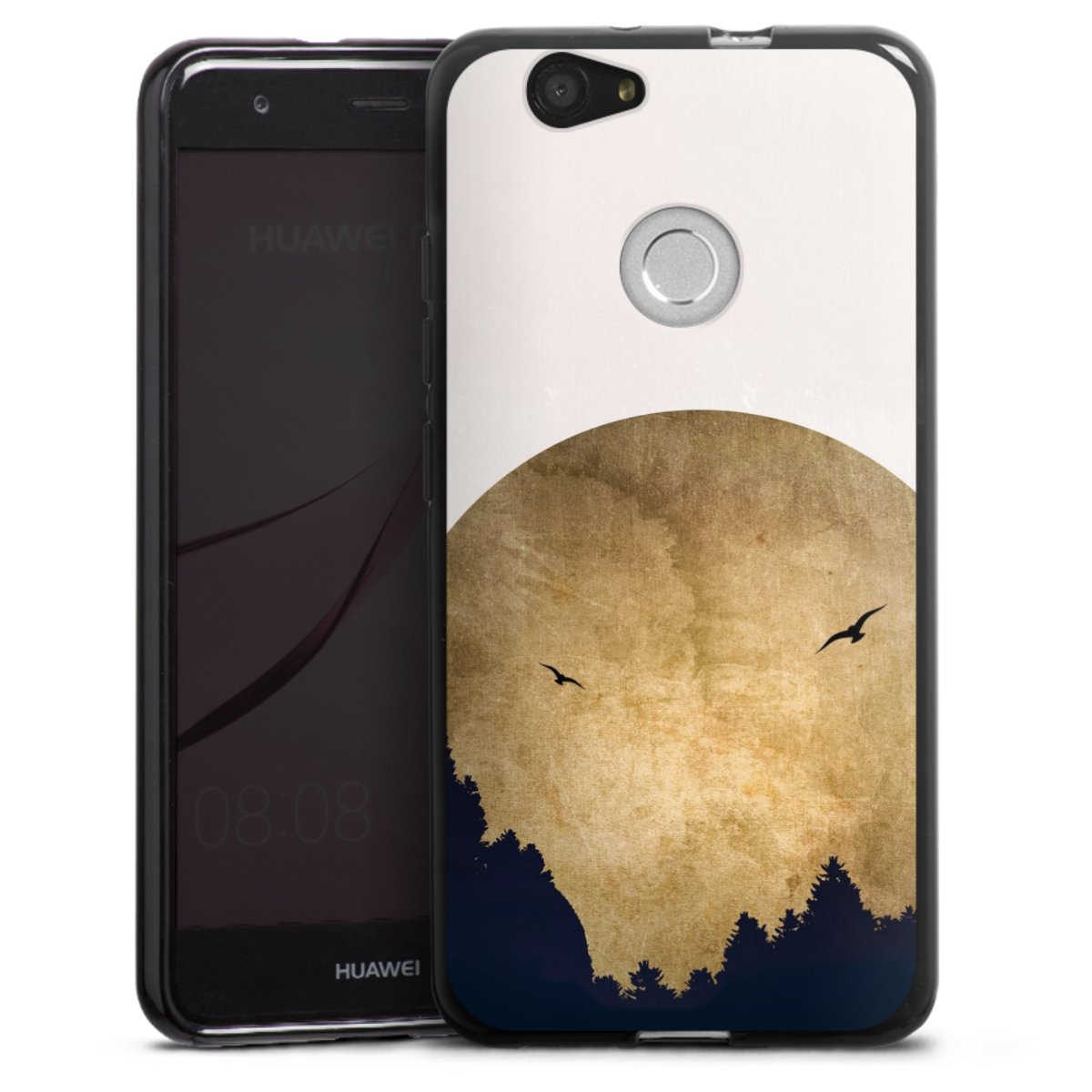 Twee vogels en de maan