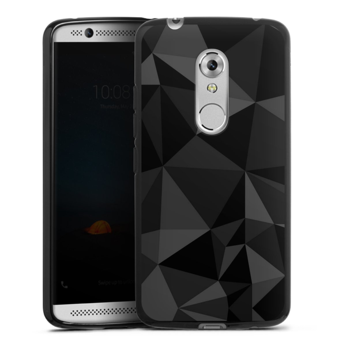 Motif Polygone Noir