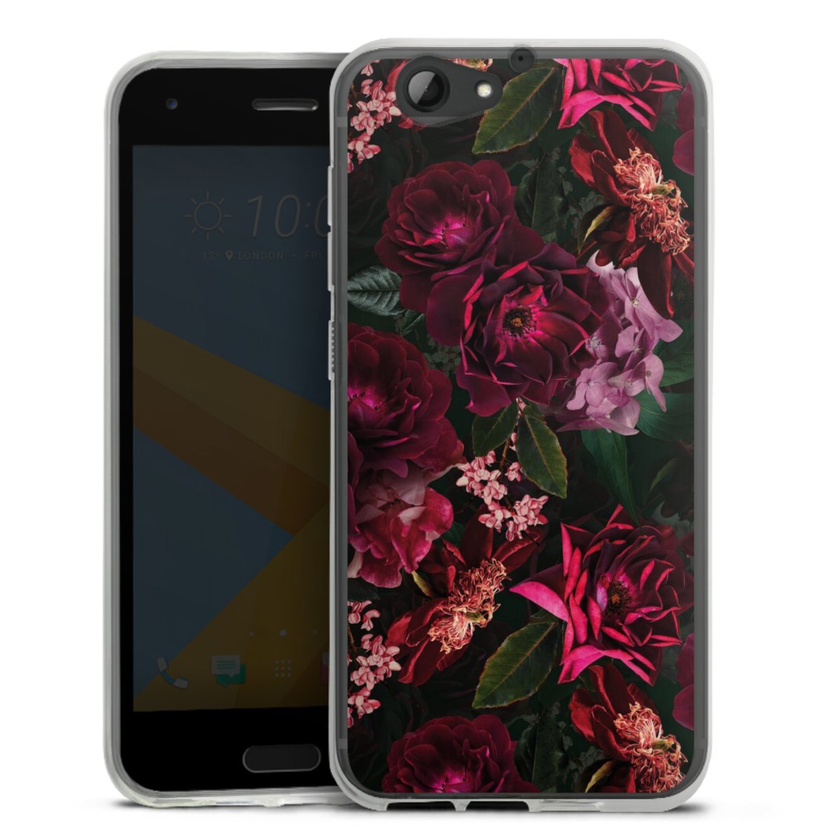 Dunkelrote und rosa Blüten