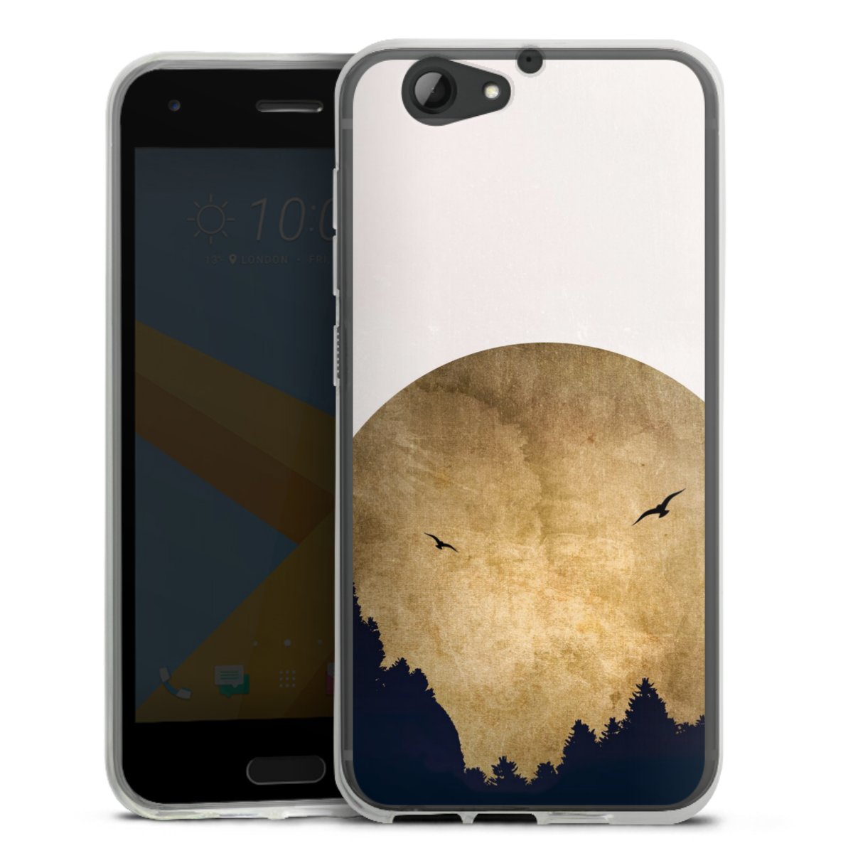 Twee vogels en de maan