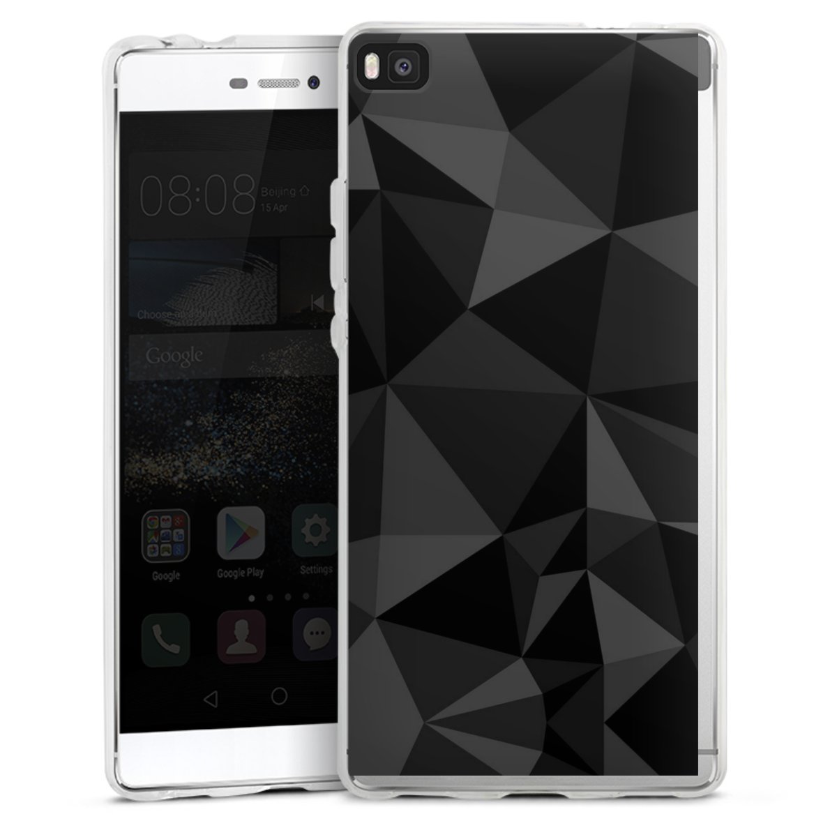 Motif Polygone Noir
