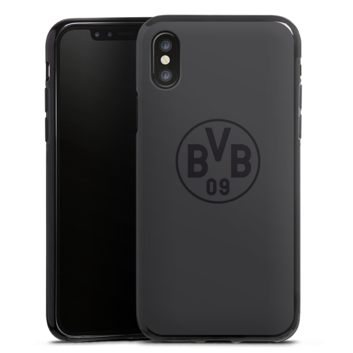 Silikon Handyhülle schwarz Hülle Borussia Dortmund Offizielles Lizenzprodukt BVB DeinDesign Slim Case extra dünn kompatibel mit Samsung Galaxy A5 2015 