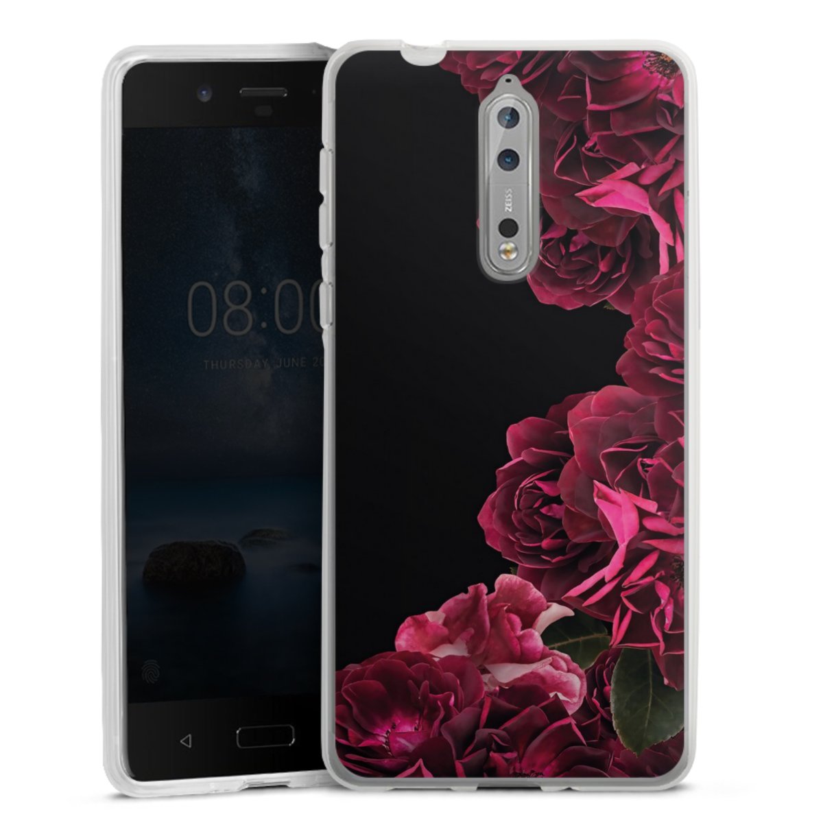 Rose vintage su nero