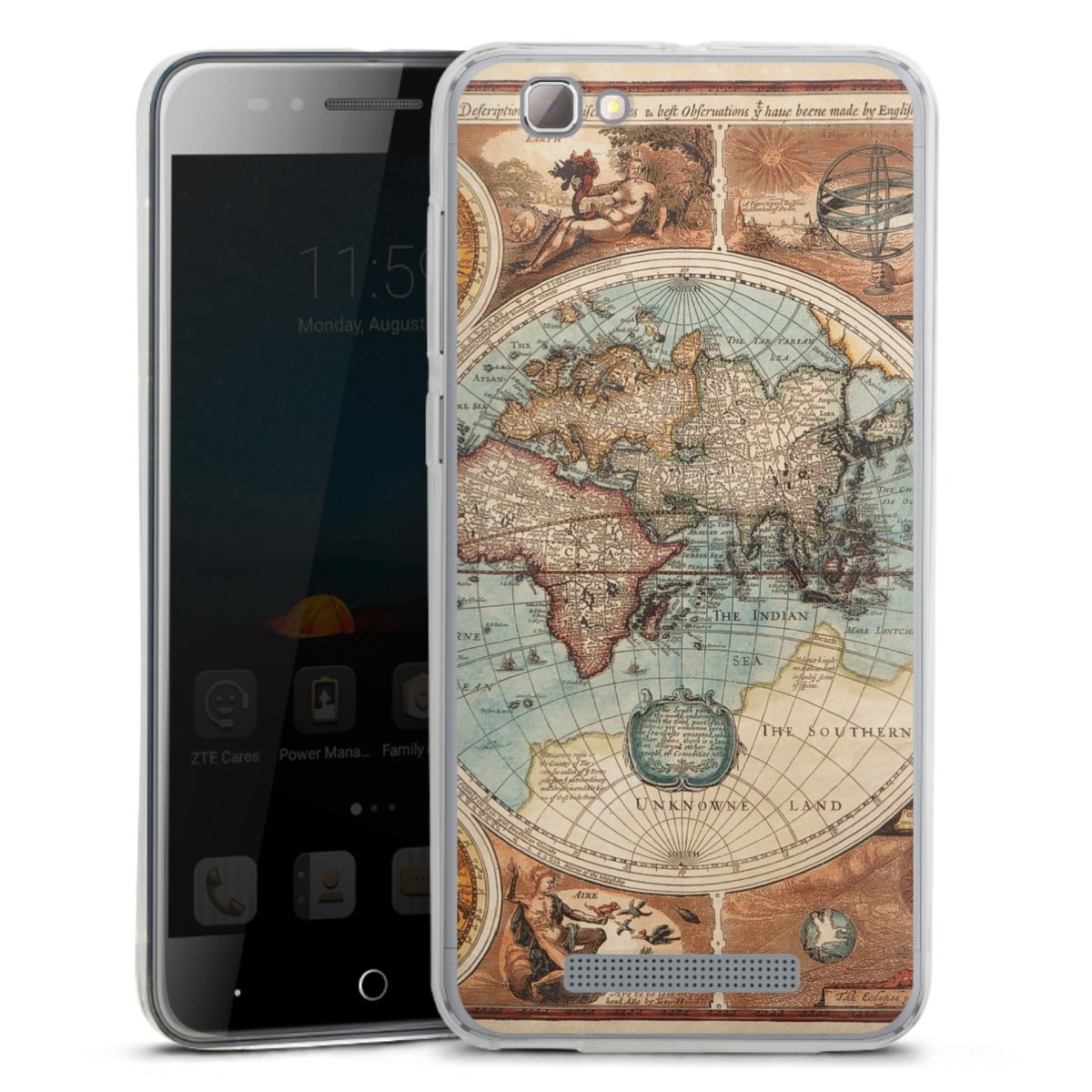 Mappa del mondo vintage